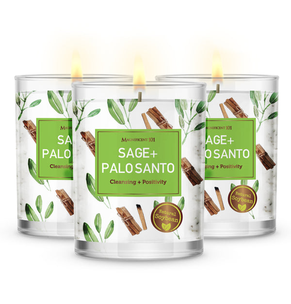 SAGE + PALO SANTO Set of 3 Candles