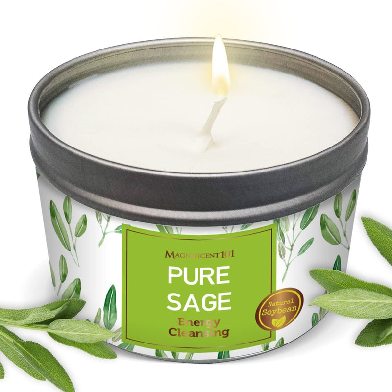 Tin Candle House Cleansing, Pure Sage, 6 oz