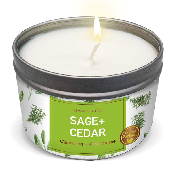 Tin Candle House Cleansing, Sage + Cedar, 6 oz