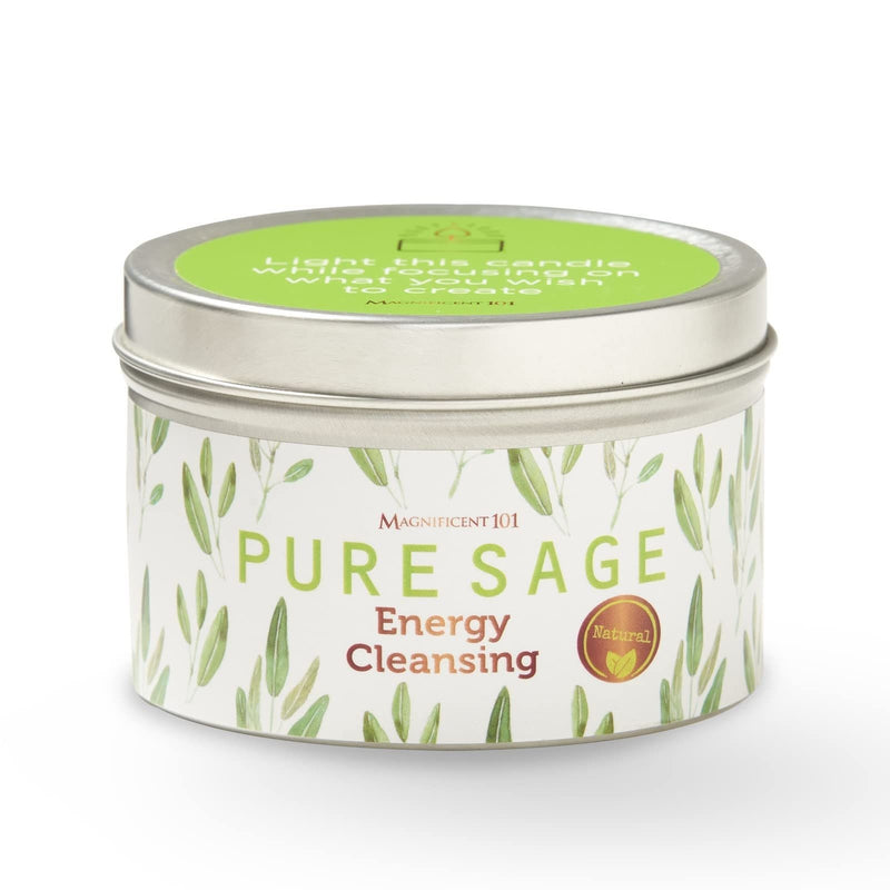 Tin Candle Energy Cleansing, Pure Sage, 6 oz