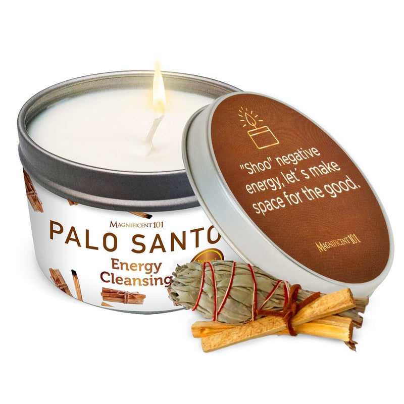 Tin Candle Energy Cleansing, Palo Santo, 6 oz