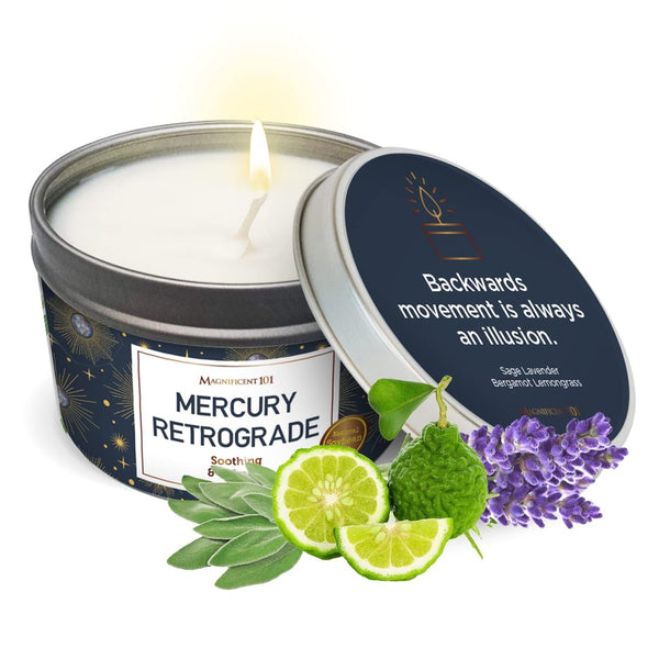 Tin Candle Soothing, Mercury Retrograde, 6 oz