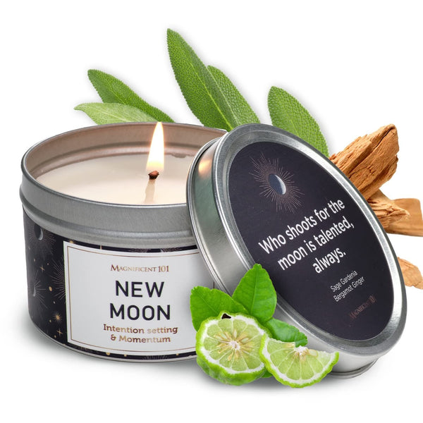 Tin Candle Soothing, New Moon, 6 oz