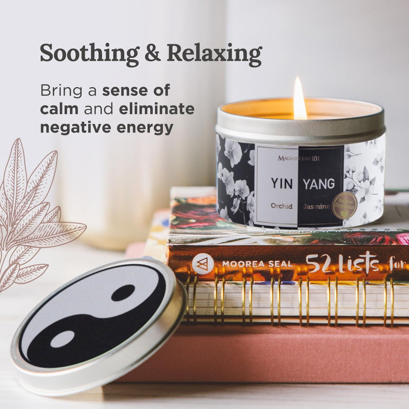 Tin Candle Soothing, Yin Yang, 6 oz