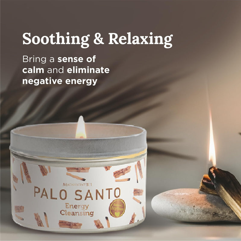 Tin Candle Energy Cleansing, Palo Santo, 6 oz