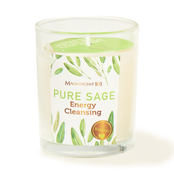 Glass Candle Pure Sage, 6 oz