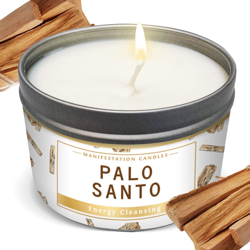 Tin Candle Manifestation, Palo Santo, 6 oz