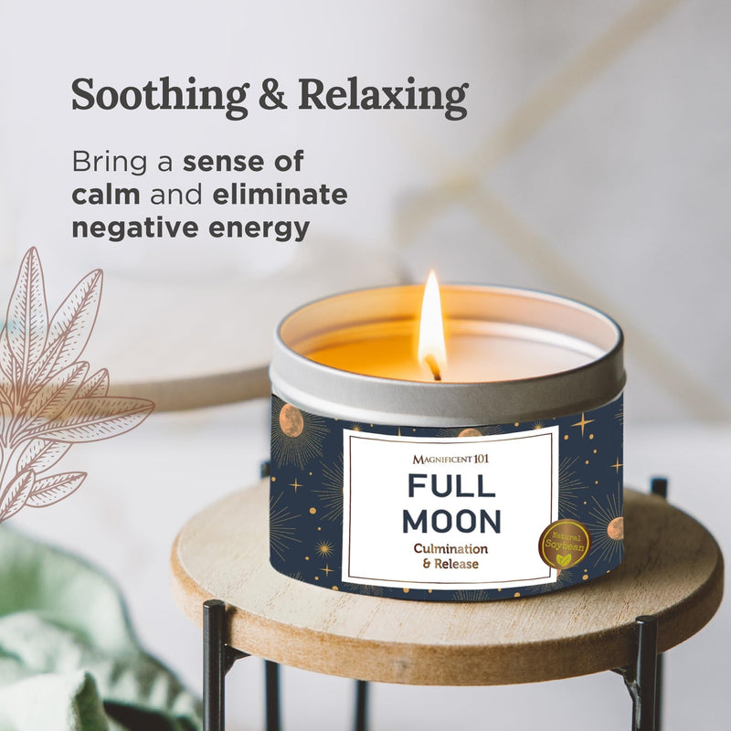 Tin Candle Soothing, Full Moon, 6 oz