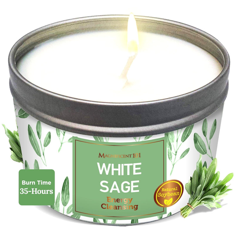 Tin Candle House Cleansing, White Sage, 6 oz