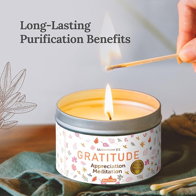 Tin Candle Aromatherapy, Gratitude, 6 oz