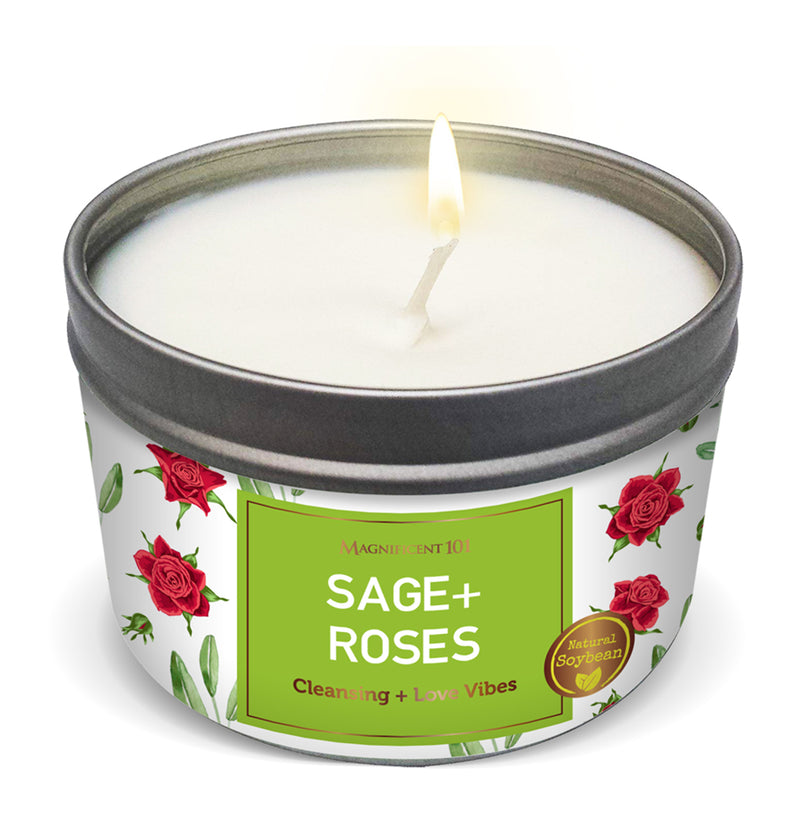 SAGE + ROSES Love Candle