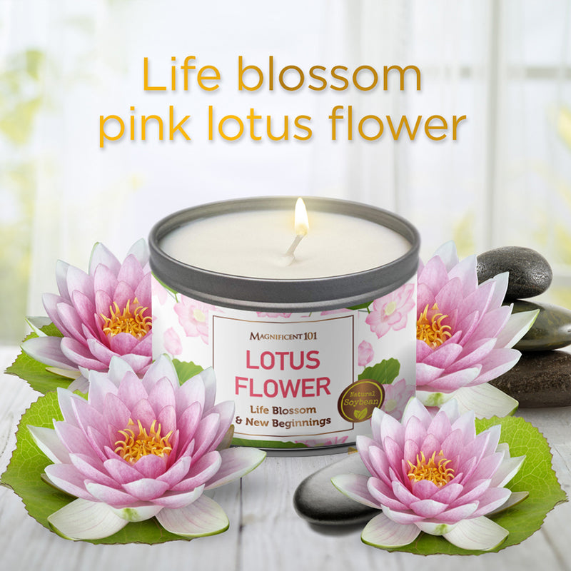 LOTUS FLOWER Life Blossom & New Beginnings Candle