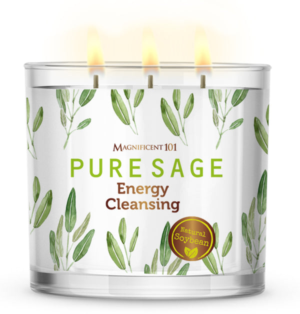 PURE SAGE Energy Cleansing Candle 14oz