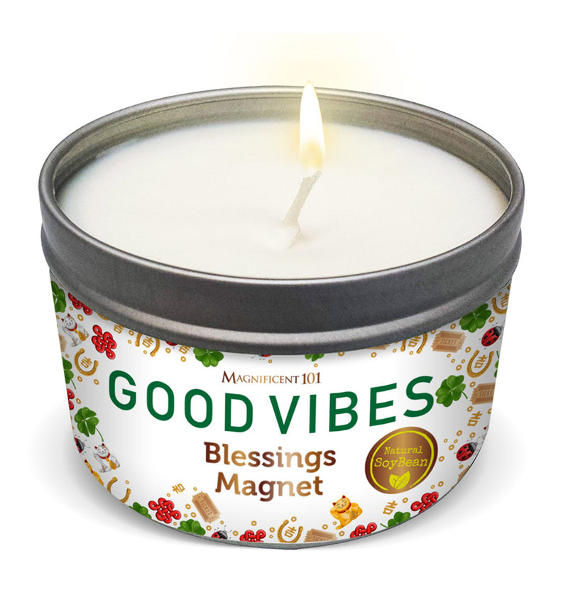 GOOD VIBES Blessings Magnet Candle
