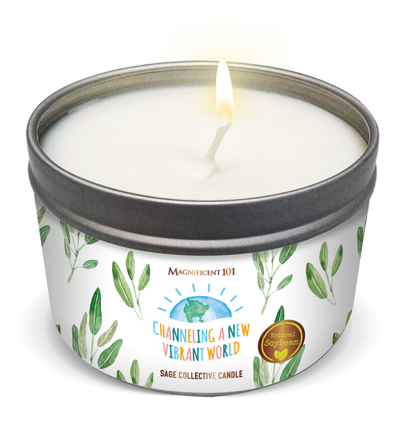 "CHANNELING A NEW, VIBRANT WORLD" SAGE COLLECTIVE Candle