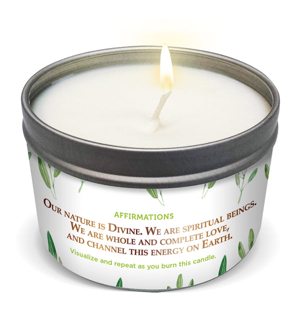 "RAISING THE VIBES OF THE GLOBE" SAGE COLLECTIVE Candle