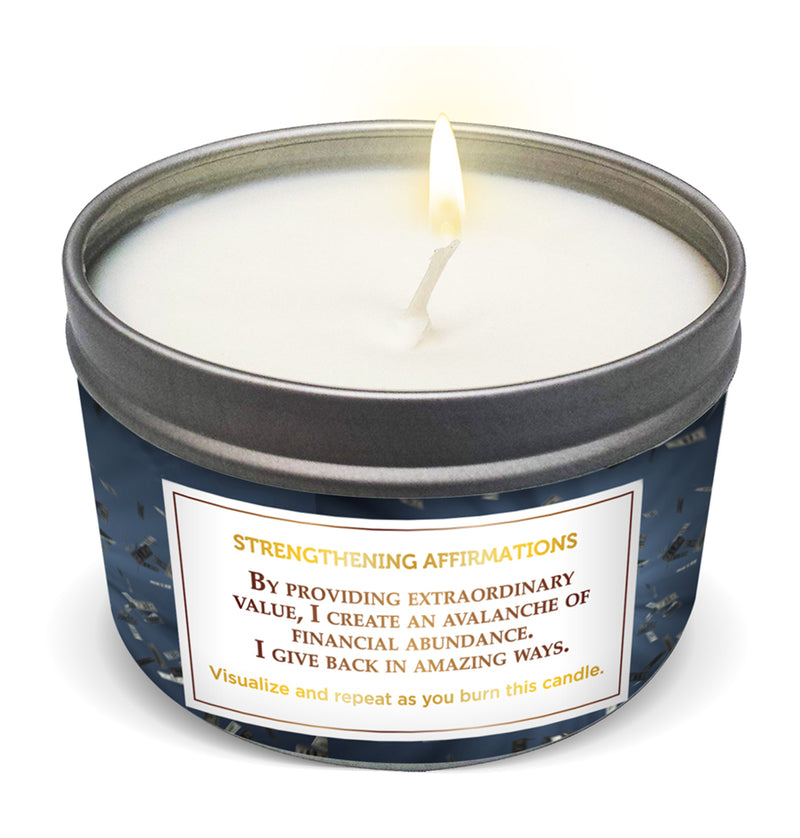 "MONEY COMES TO ME EASY" Affirmation Candle
